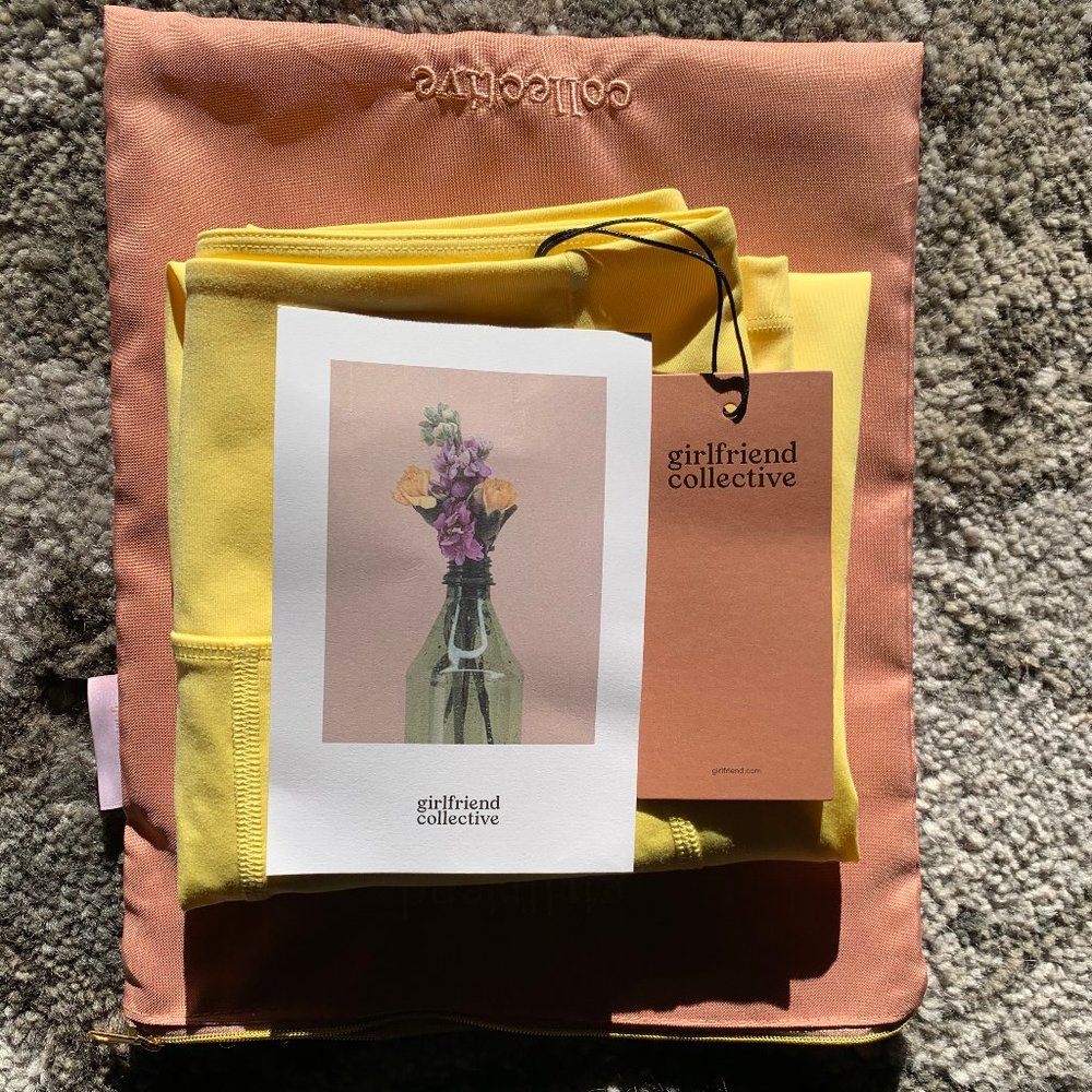 NWT Girlfriend Collective Crop Leggings in Lemon